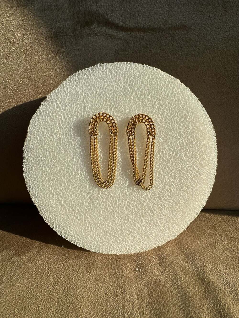 Vintage Marcy Feld 1990s Gold-Tone Multi-Chain Shoulder Duster Earrings